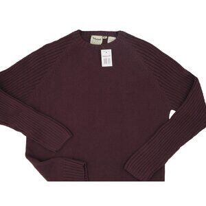 NEW Timberland Deadstock Vintage Sweater! Maroon Purple with Tree Logo  Cotton